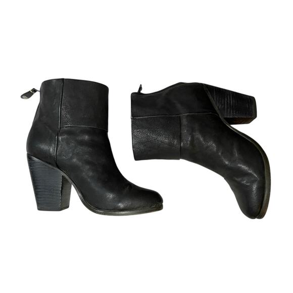 Rag & Bone Newbury Black Ankle Zipper Bootie - EU37.5/US7 - Picture 5 of 8